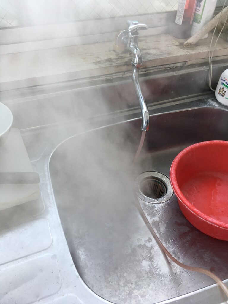 スチーム解氷作業